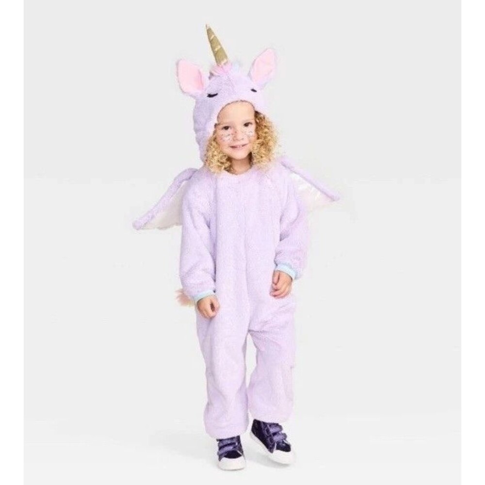 Toddler Unicorn Halloween Costume Jumpsuit Hyde and EEK! Boutique Purple 2T/3T